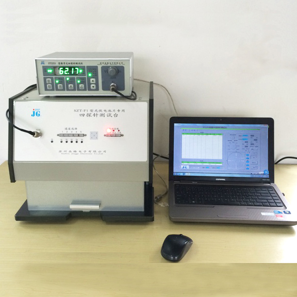 SZT-F1 four probe square resistance resistivity test bench for photovoltaic cells